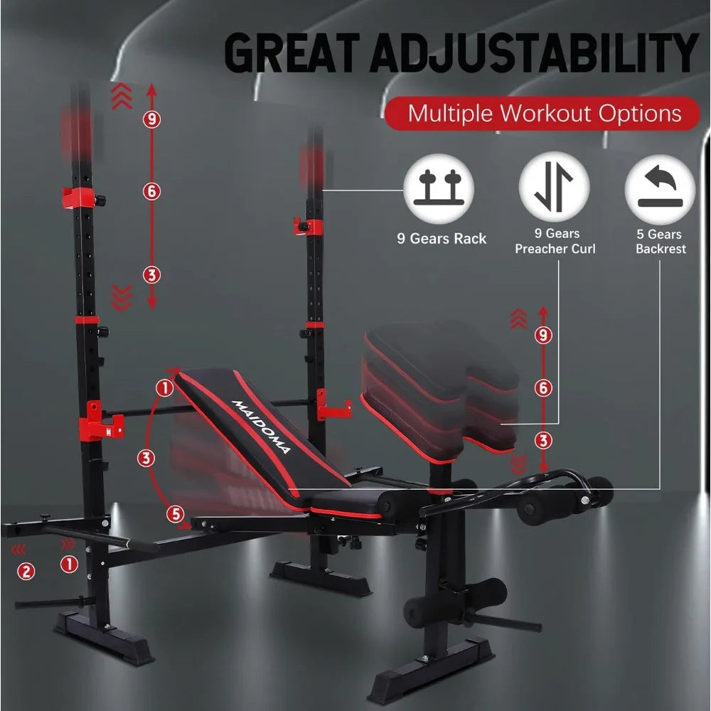 1500LBS 6 in 1 Weight Bench Set