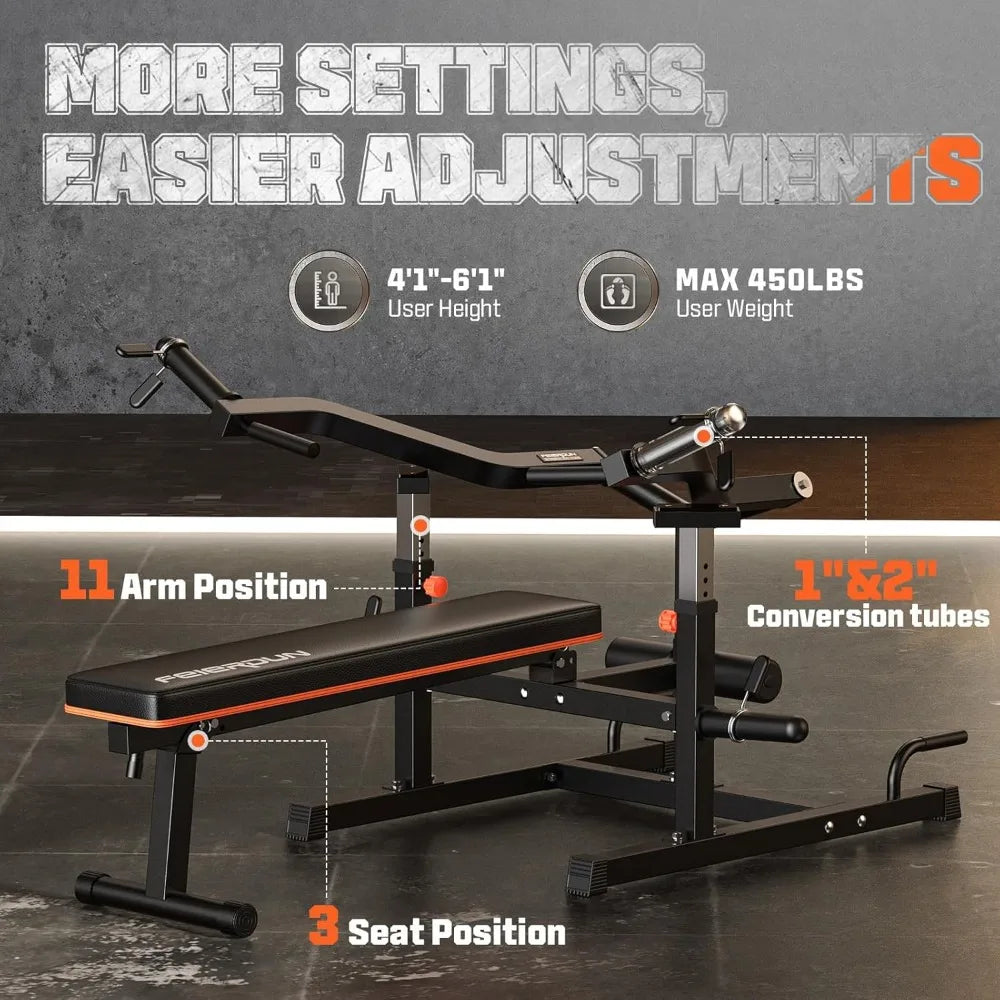 Chest Press Machine, 1250LBS Weight Bench Press Machine with Independent Converging Arms, Adjustable Flat Incline Bench