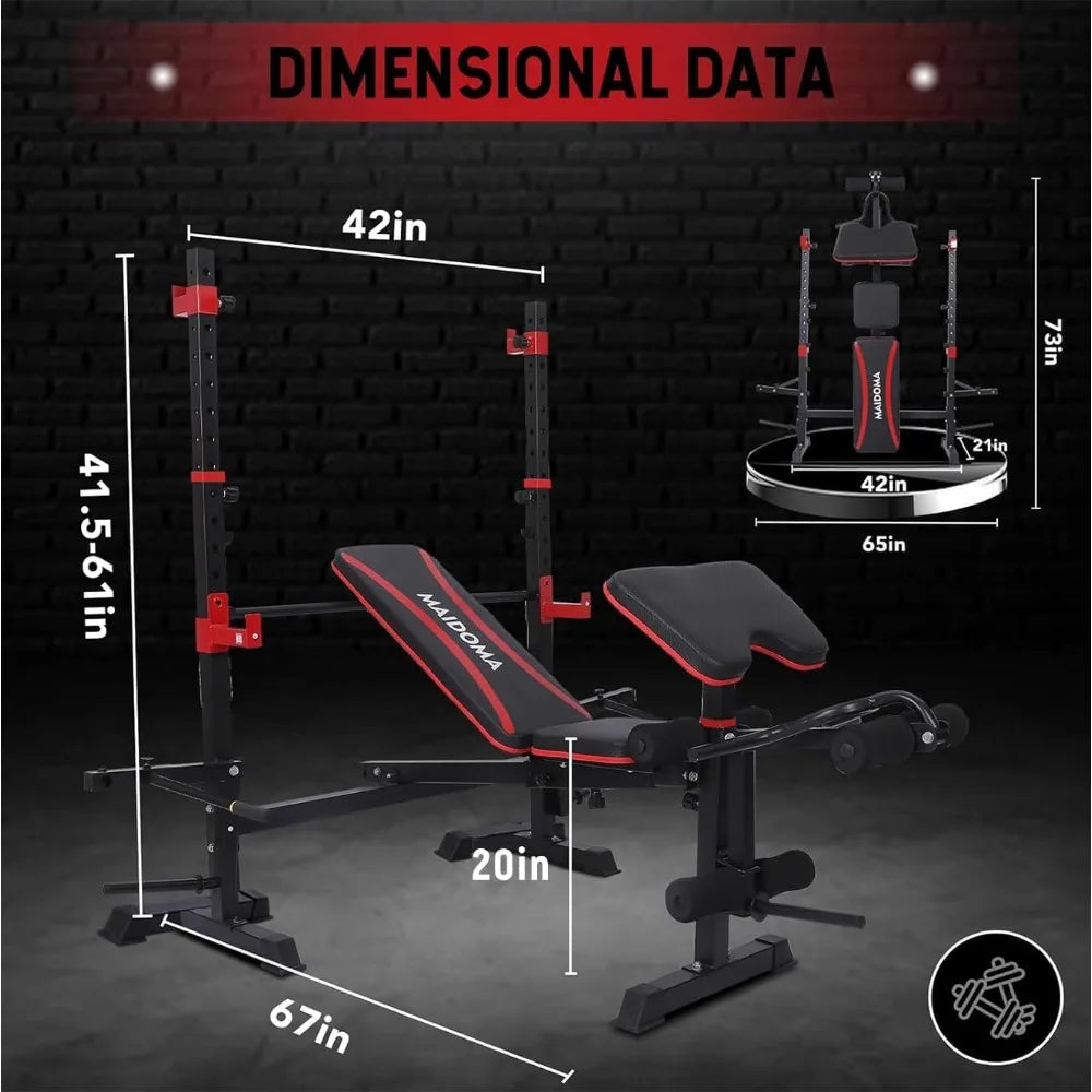 1500LBS 6 in 1 Weight Bench Set