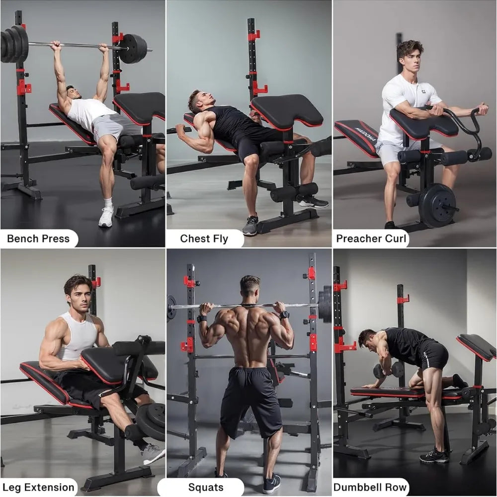 1500LBS 6 in 1 Weight Bench Set