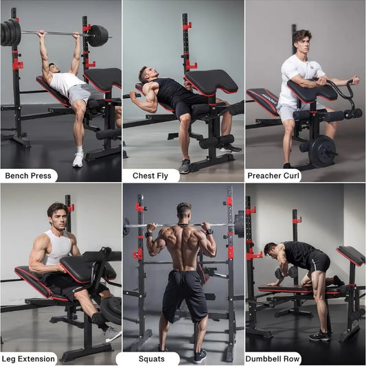 1500LBS 6 in 1 Weight Bench Set