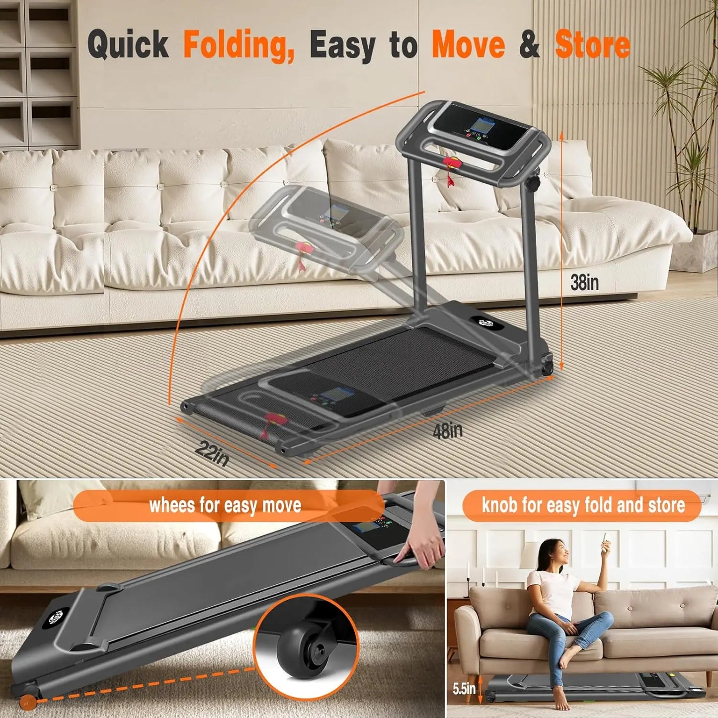 Portable Foldable Treadmill